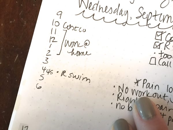 schedule bullet journal