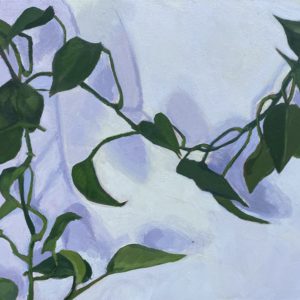 hanging pothos painting, Leigh Ann Torres
