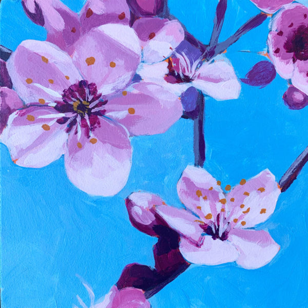 cherry blossom painting, Leigh Ann Torres, original acrylic paintings