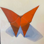 origami butterflies, original paintings, Leigh Ann torres