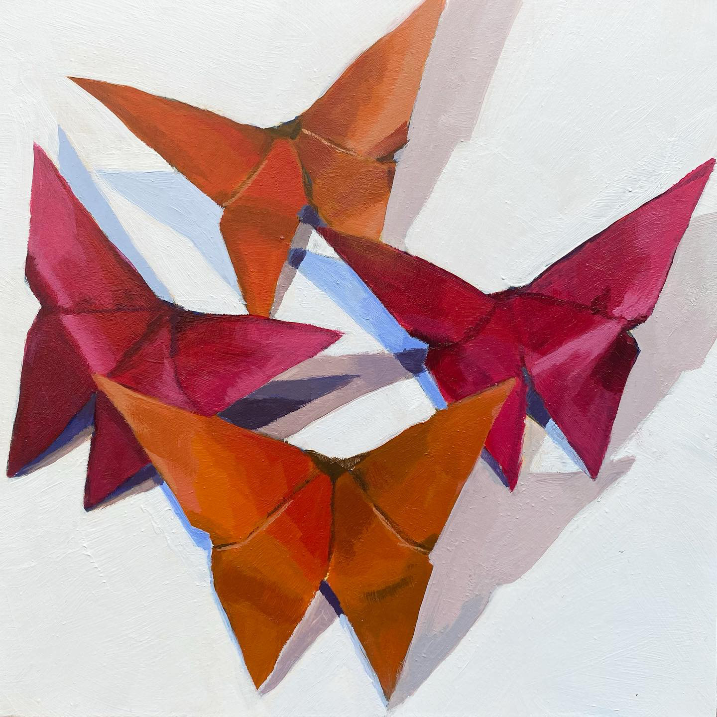Origami Butterflies: Orange and Pink