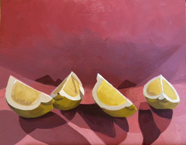 lemon slices acrylic painting, Leigh Ann torres